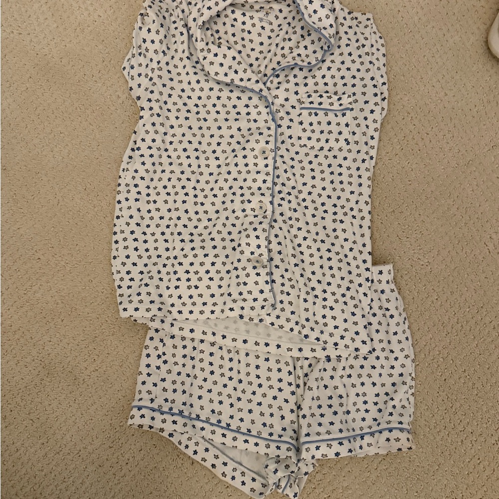 Roller Rabbit Blue and White Pajama Set